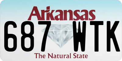 AR license plate 687WTK
