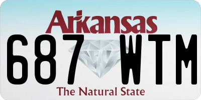 AR license plate 687WTM