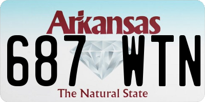 AR license plate 687WTN
