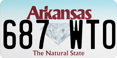 AR license plate 687WTO