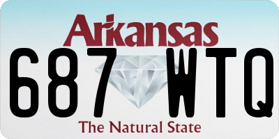 AR license plate 687WTQ