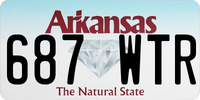 AR license plate 687WTR