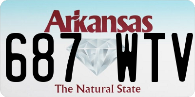 AR license plate 687WTV