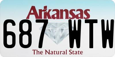 AR license plate 687WTW
