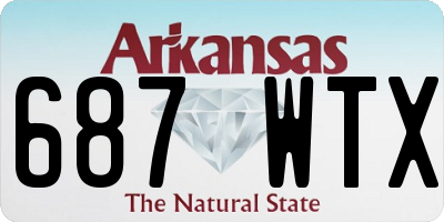 AR license plate 687WTX
