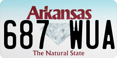 AR license plate 687WUA