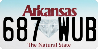 AR license plate 687WUB