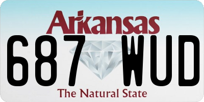 AR license plate 687WUD