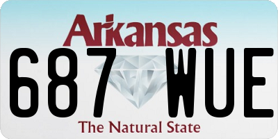 AR license plate 687WUE