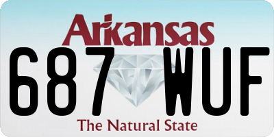 AR license plate 687WUF