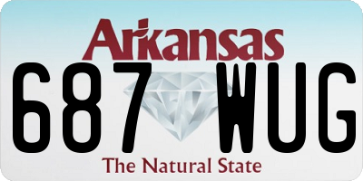AR license plate 687WUG