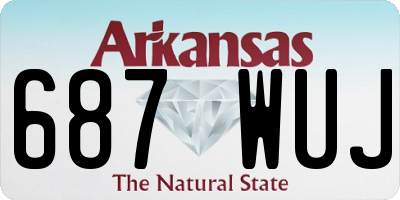 AR license plate 687WUJ