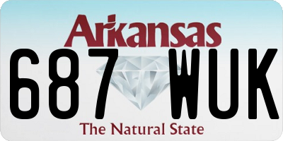 AR license plate 687WUK