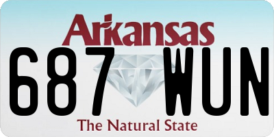 AR license plate 687WUN