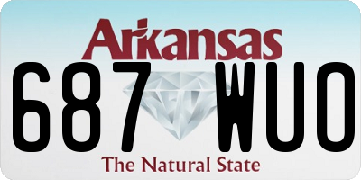 AR license plate 687WUO