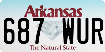 AR license plate 687WUR