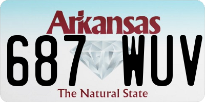 AR license plate 687WUV