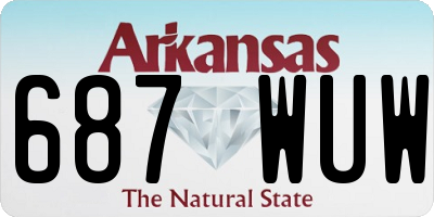 AR license plate 687WUW