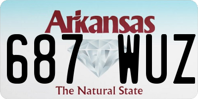 AR license plate 687WUZ