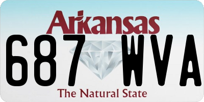 AR license plate 687WVA
