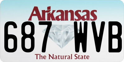 AR license plate 687WVB