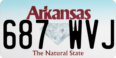 AR license plate 687WVJ