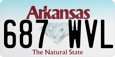 AR license plate 687WVL