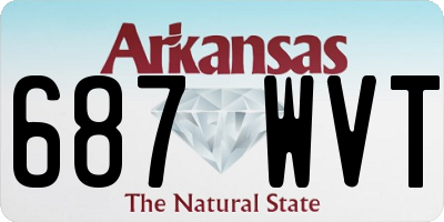 AR license plate 687WVT