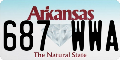 AR license plate 687WWA