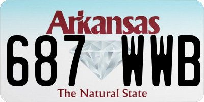 AR license plate 687WWB