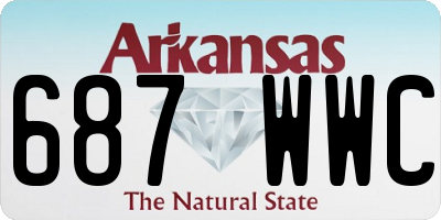 AR license plate 687WWC