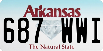 AR license plate 687WWI