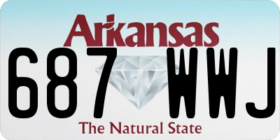 AR license plate 687WWJ