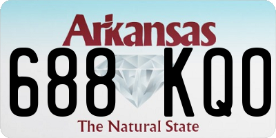 AR license plate 688KQO