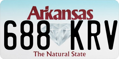 AR license plate 688KRV