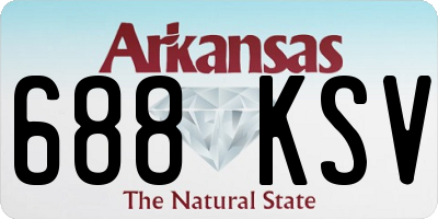 AR license plate 688KSV