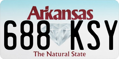 AR license plate 688KSY