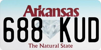 AR license plate 688KUD