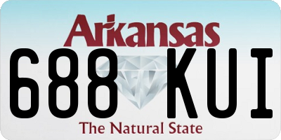 AR license plate 688KUI