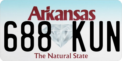 AR license plate 688KUN