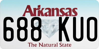 AR license plate 688KUO