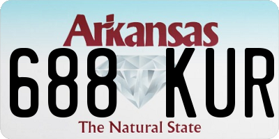 AR license plate 688KUR