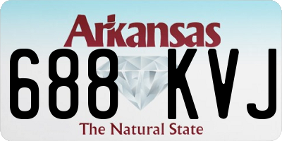AR license plate 688KVJ