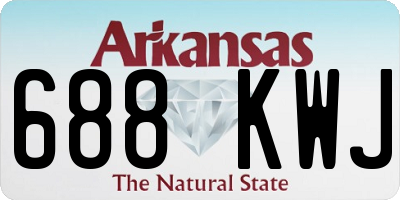 AR license plate 688KWJ