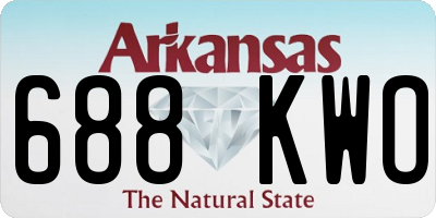 AR license plate 688KWO