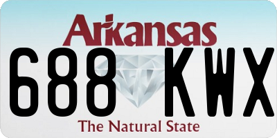 AR license plate 688KWX