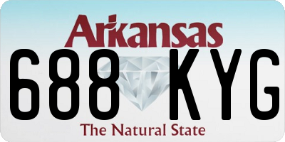 AR license plate 688KYG