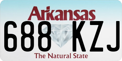AR license plate 688KZJ