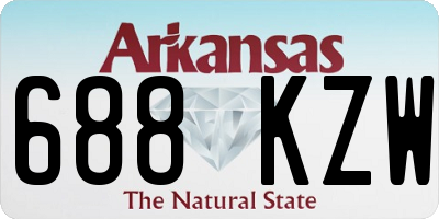 AR license plate 688KZW