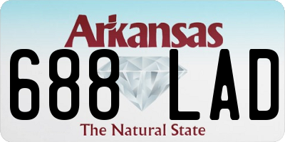 AR license plate 688LAD